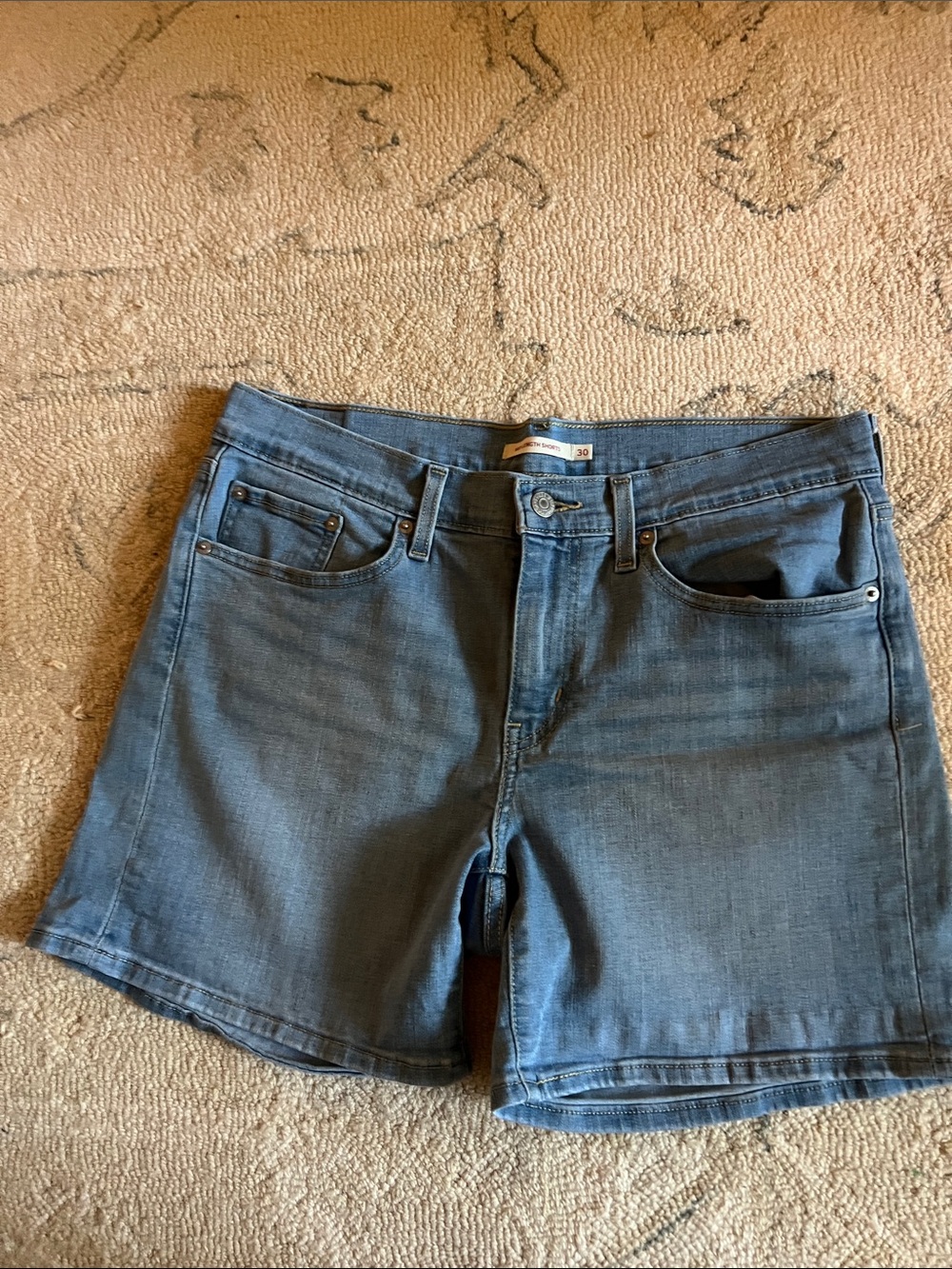 Levi's Mid Blue Denim Jean Shorts